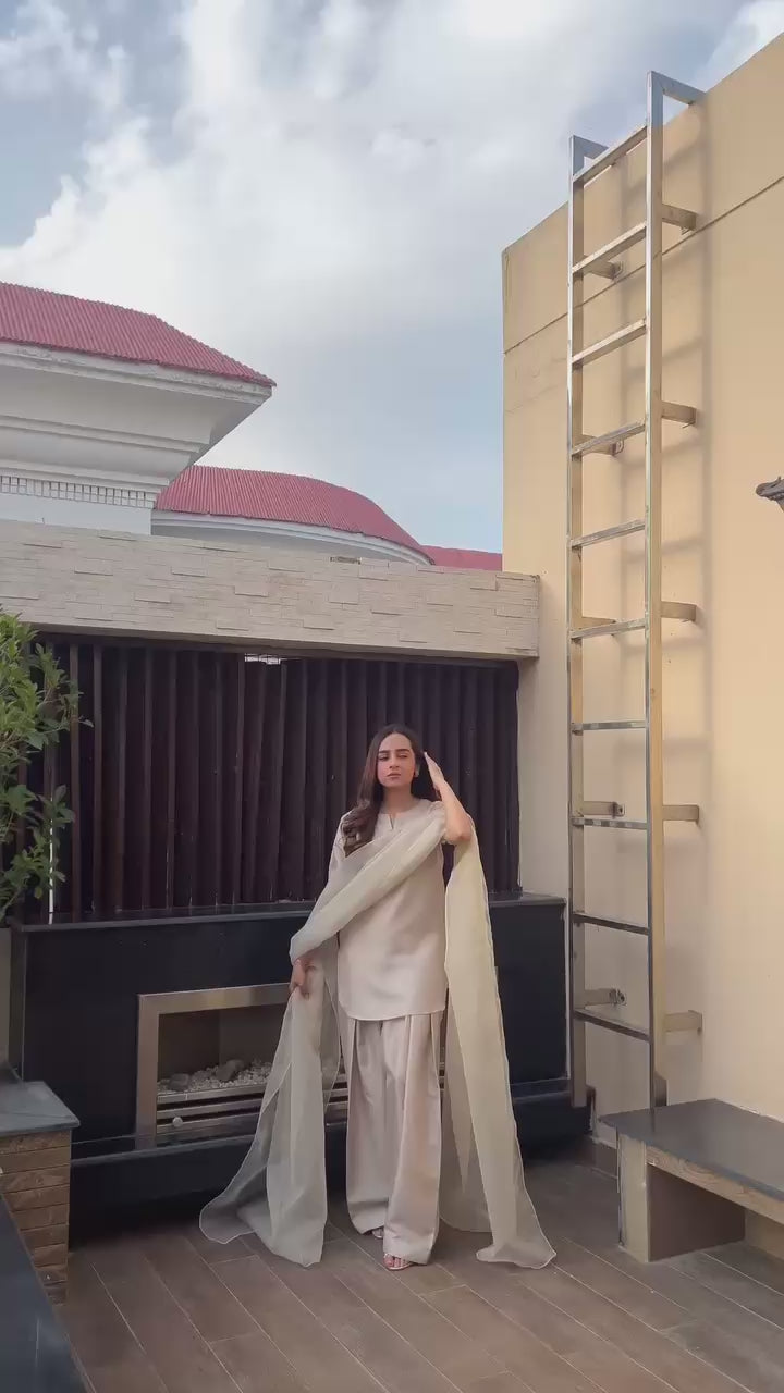 Badam Silver Farshi Shalwar Kameez