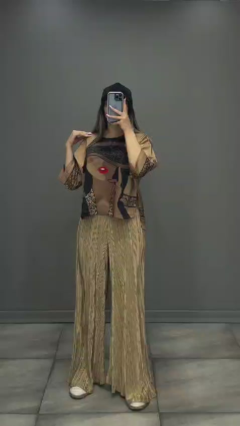 Luxury Silk Printed Co ord Set