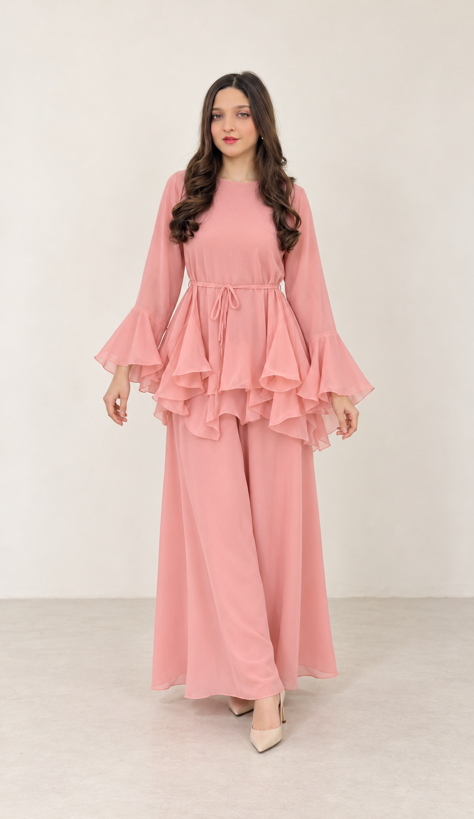Rose Bell pink co-ord — full body