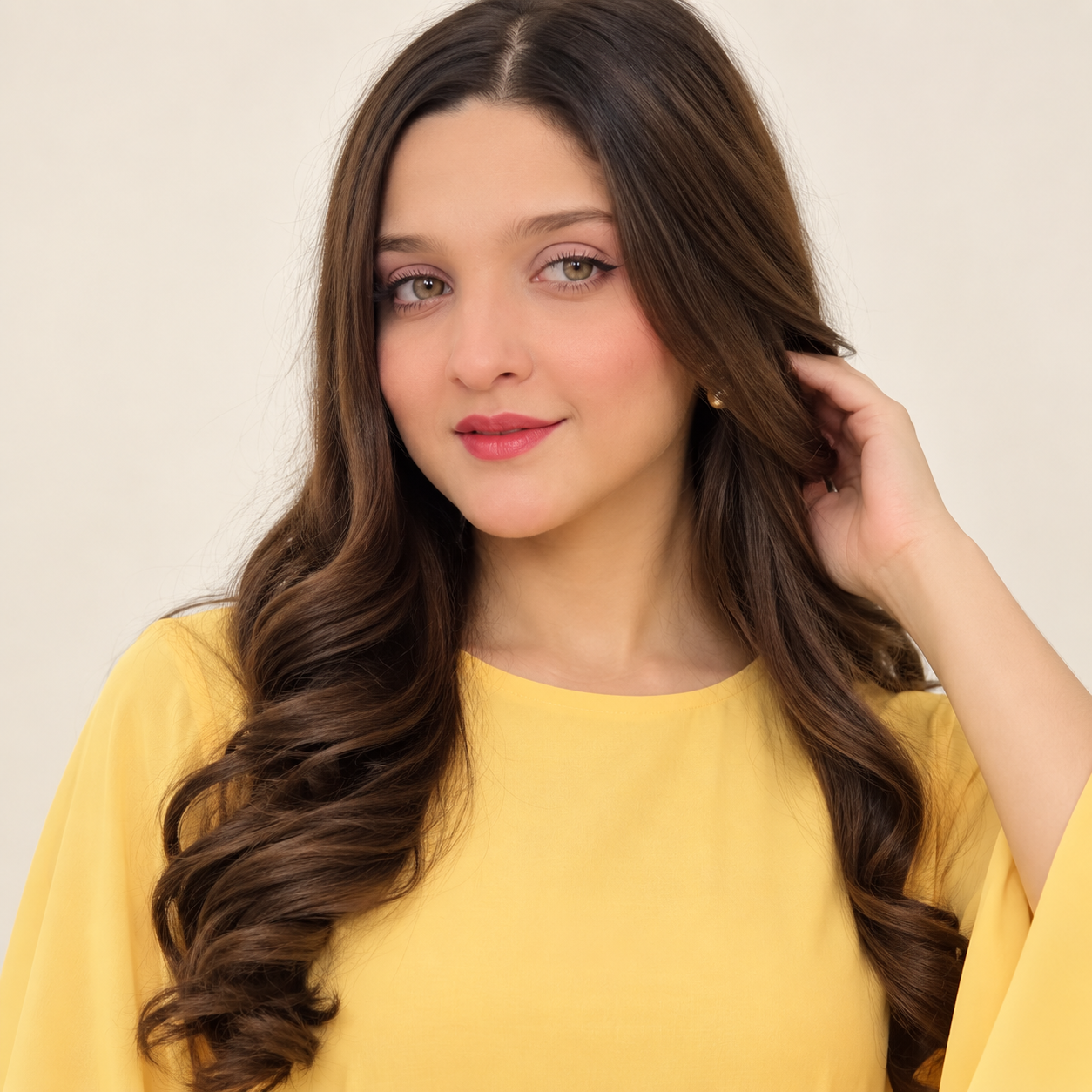 Rose Bell yellow co-ord — close-up