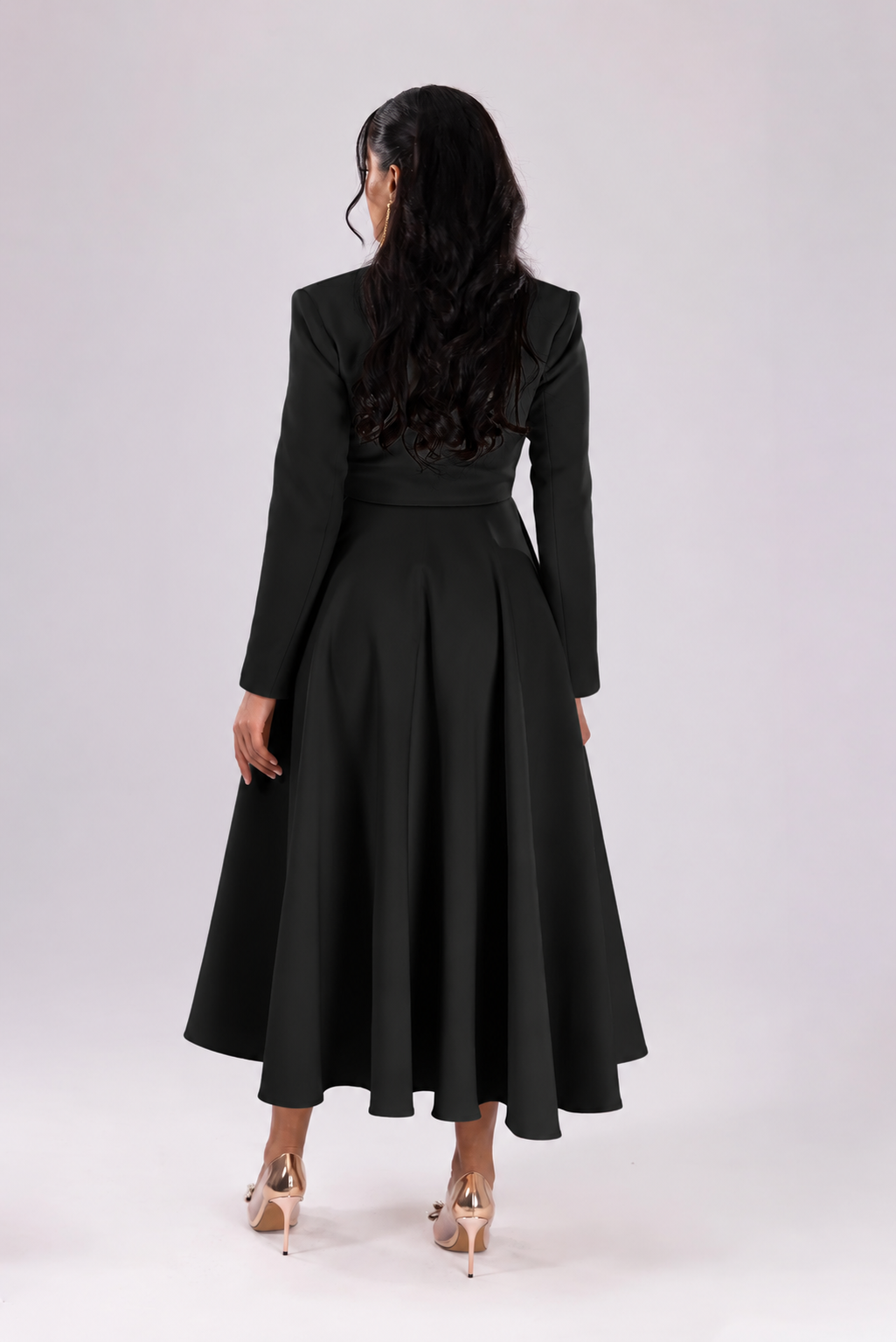 Seraphina Blazer Maxi Dress — Black — view 6