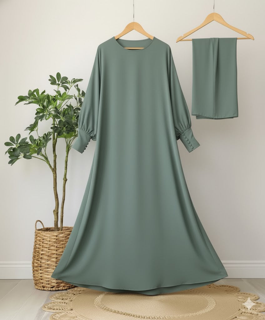 Olive Abaya With Stoller